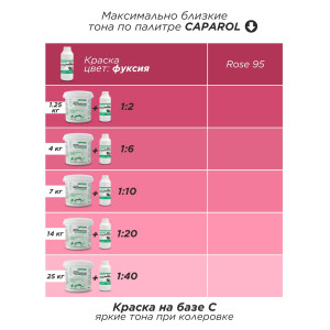 Краска колеровочная Фуксия Rose 95
